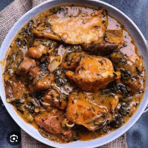 bitter leaf soup with swallow